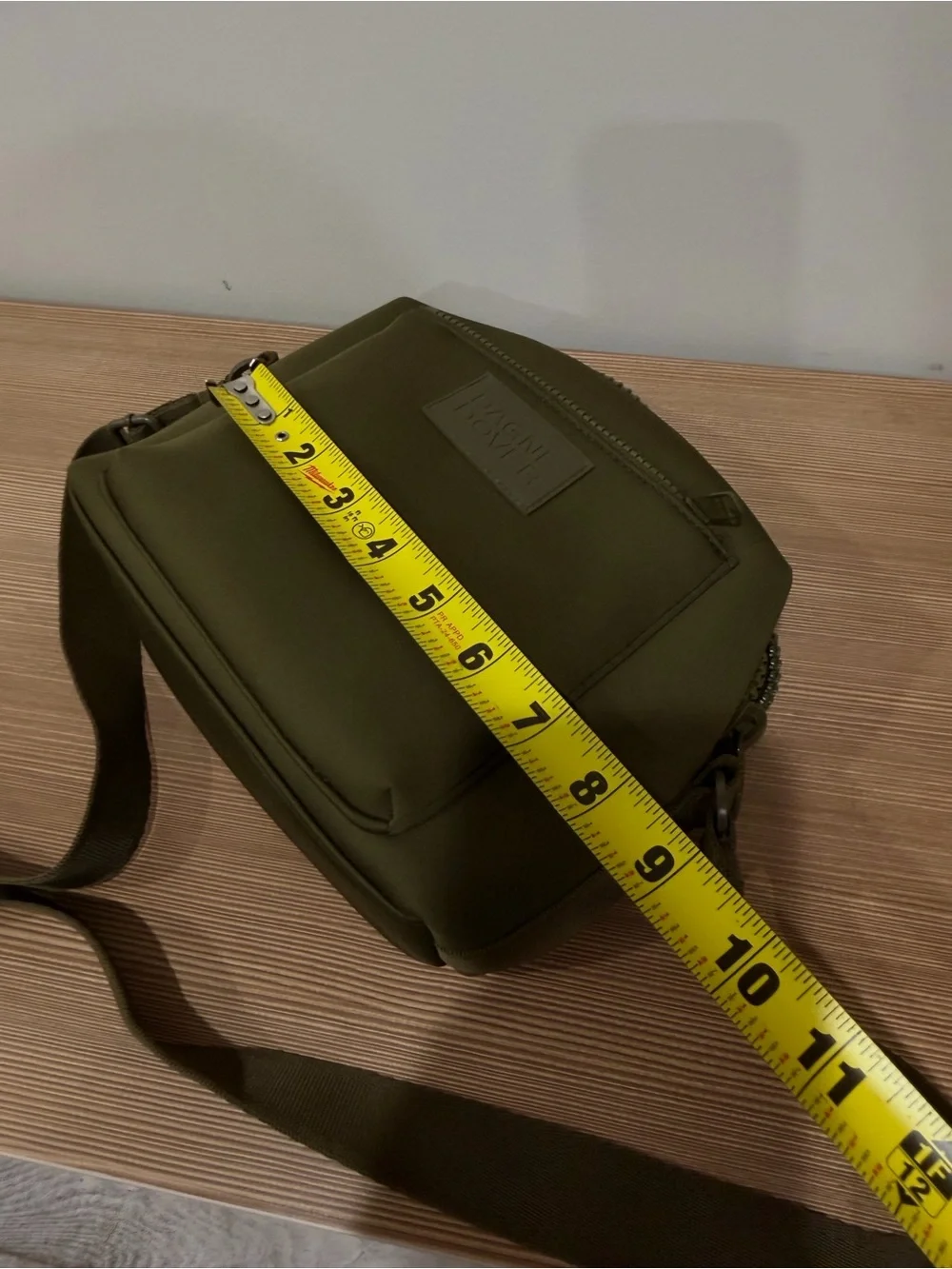 Dagne Dover Micah Neoprene Crossbody Bag Dark Moss Green Travel Purse Athleisure